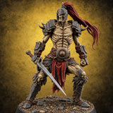 Ponytail Outlasted the Pulse Skeleton Sword Warrior B — painted concept preview (miniature supplied unpainted)