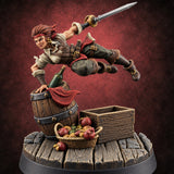 Vaulted the Barrel, Kept the Bottle Human Pirate Swashbuckler — painted concept preview (miniature supplied unpainted)