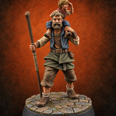 Market Day Crowd Human Townsperson A — painted concept preview (miniature supplied unpainted)
