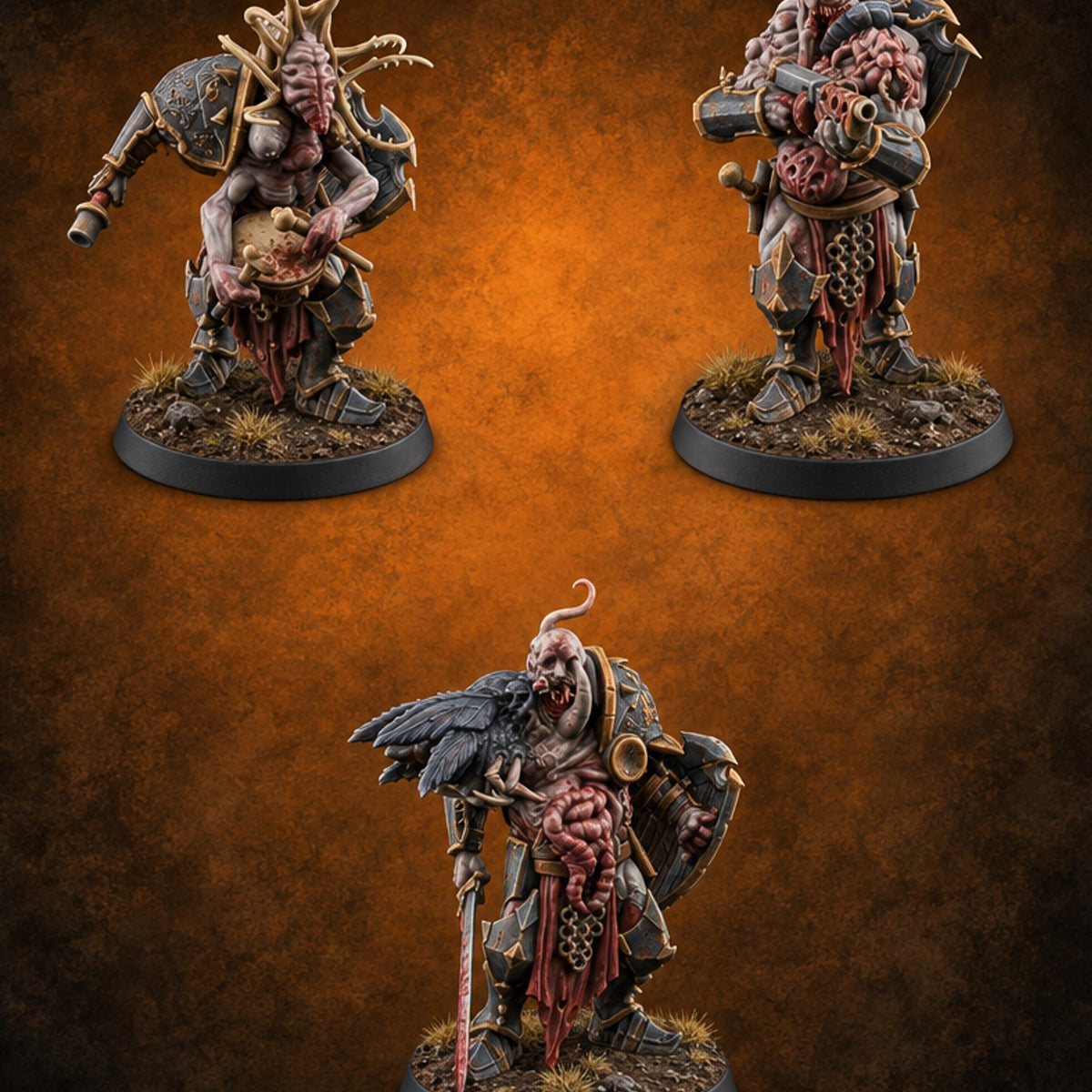 Never Relieved of Duty Ghoul Corpse Guards — painted concept preview (miniature supplied unpainted)