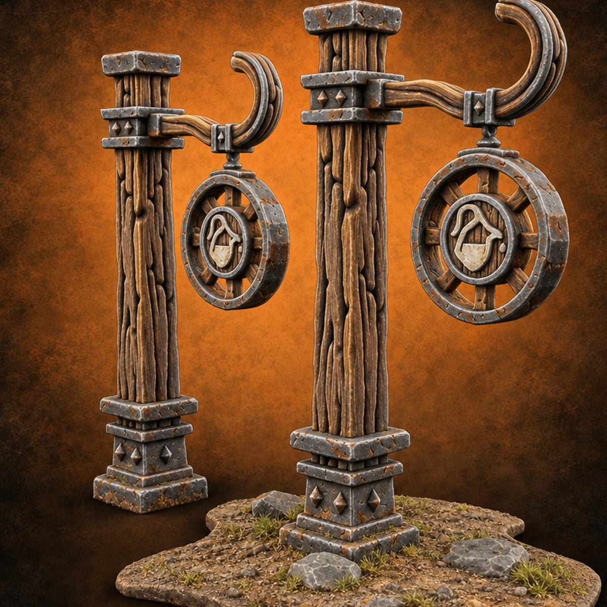 Curdle Not, Want Not Wooden Milkman Market Piece B — painted concept preview (terrain supplied unpainted)