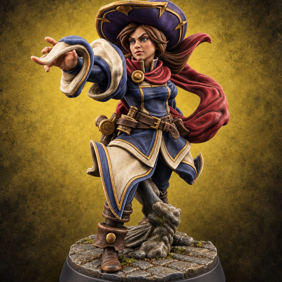 Late Library Fines Apply Human Apprentice Mage F — painted concept preview (miniature supplied unpainted)