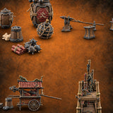 Boom Service Wooden Gunpowder Shop Terrain Set — painted concept preview (terrain supplied unpainted)