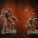 Barrel Chested and Bolted Together Warforged Medium Automatons — painted concept preview (miniature supplied unpainted)