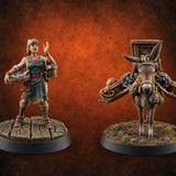 Fresh Catch Human Fish Vendor and Donkey — painted concept preview (miniature supplied unpainted)