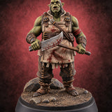 Sawdust and Scowls Orc Butcher — painted concept preview (miniature supplied unpainted)
