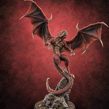 Perch Abandoned, Bounty Unclaimed Young Dragon — painted concept preview (miniature supplied unpainted)