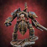 Short on Height, Long on Steel Gnome Tinker Piloting Steam-Powered Mech Suit with Twin-Barrel Cannon — painted concept preview (miniature supplied unpainted)