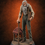 Scowling Over His Secrets Human Elder with Cane — painted concept preview (miniature supplied unpainted)