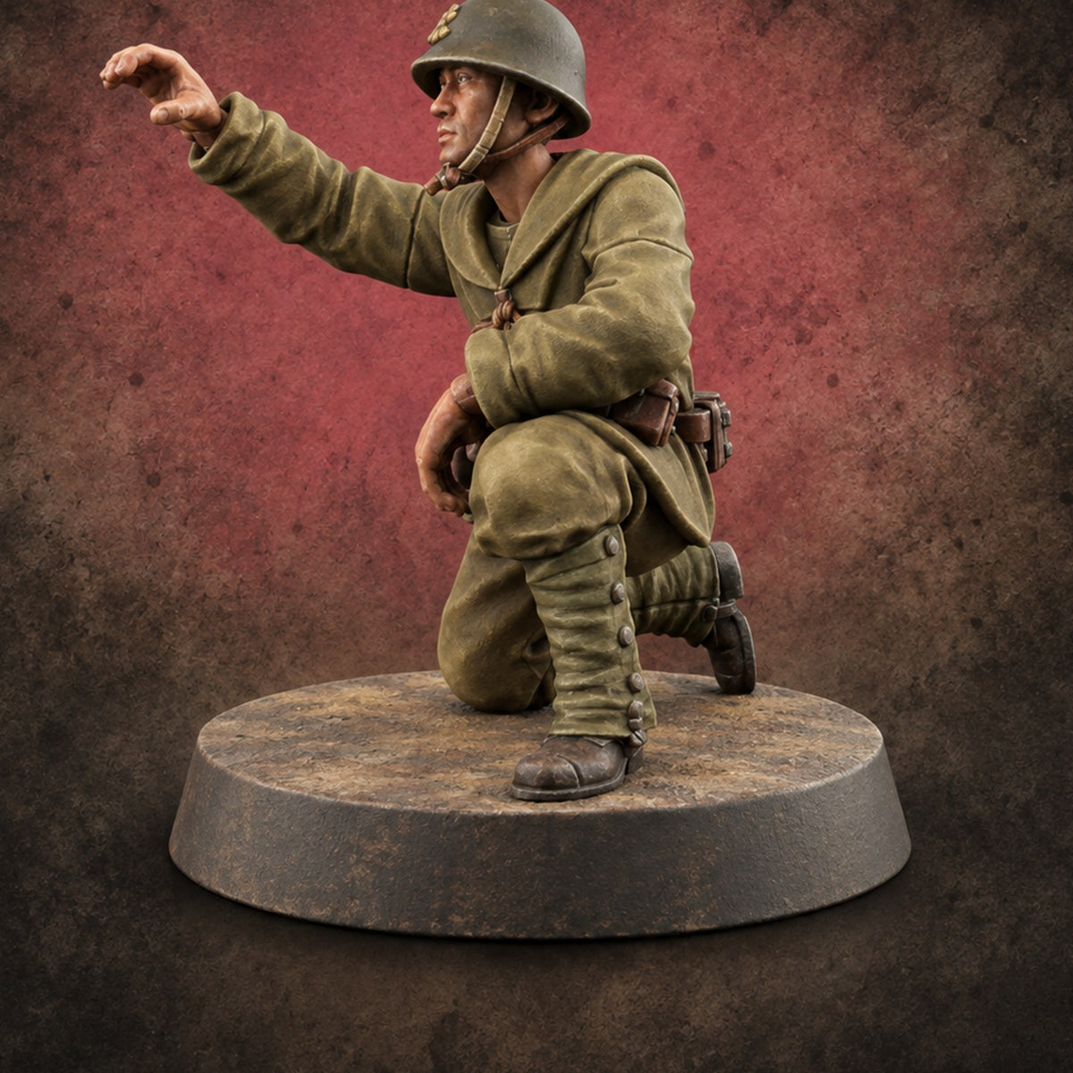 Fire in the Hole Japanese Naval Mortar Team B — painted concept preview (miniature supplied unpainted)