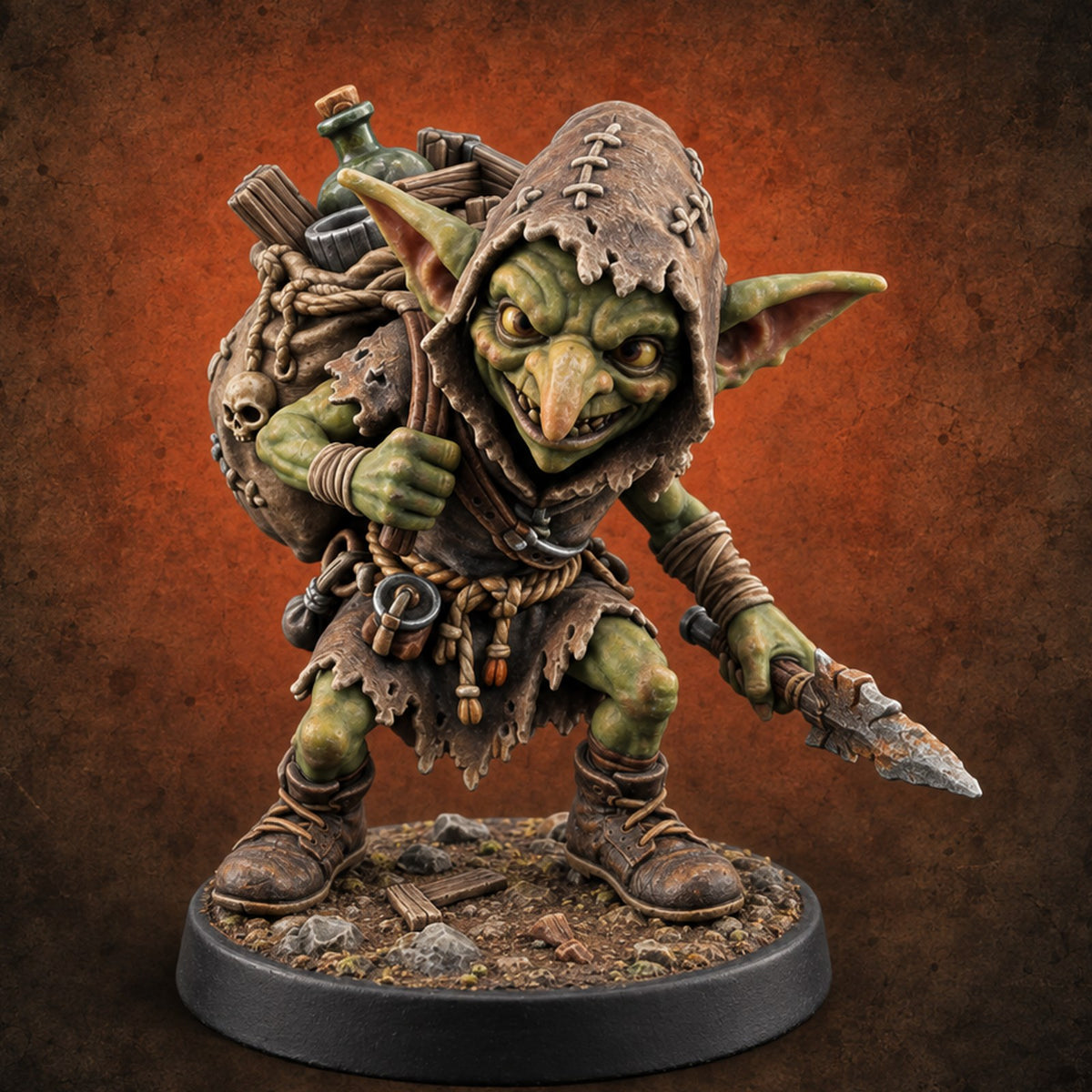 Possession Is Nine-Tenths Goblin Scavenger — painted concept preview (miniature supplied unpainted)