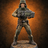 Not Here for Small Talk Human Sci-Fi Soldier C — painted concept preview (miniature supplied unpainted)