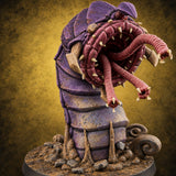 Tunnels Don't Dig Themselves Purple Worm Monster B — painted concept preview (miniature supplied unpainted)