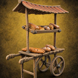 Crusty Reputation, Soft Centre Wooden Bakery Market Cart — painted concept preview (terrain supplied unpainted)
