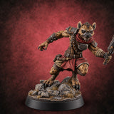 Hunting Pack Fans Out Gnoll Warrior B — painted concept preview (miniature supplied unpainted)