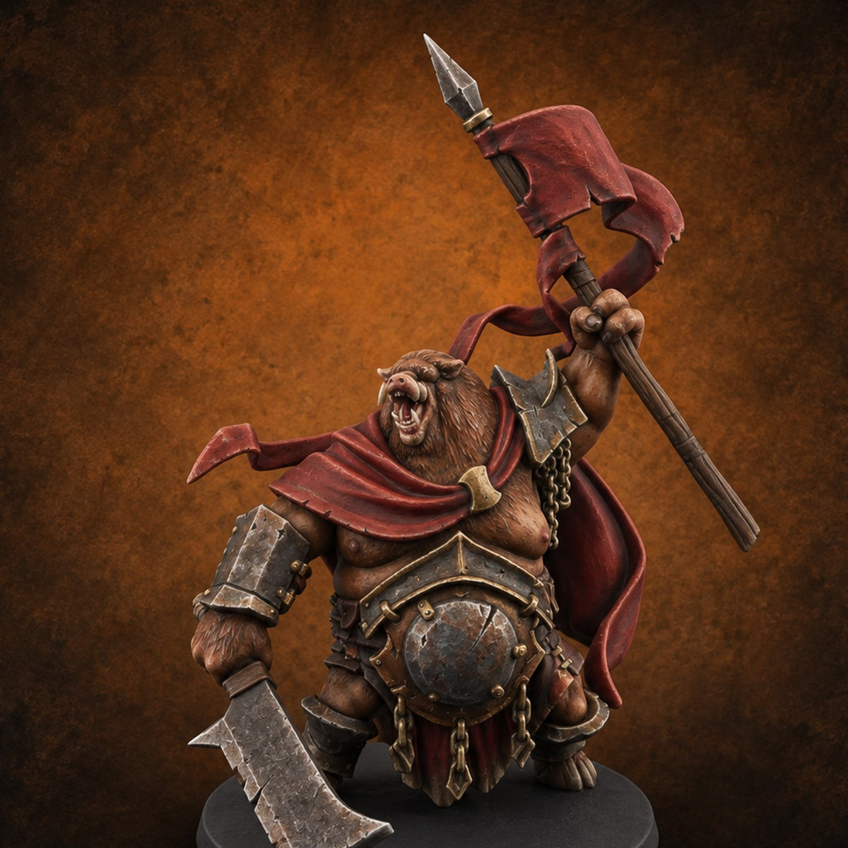Axes Before Appetites Wereboar Lord A — painted concept preview (miniature supplied unpainted)