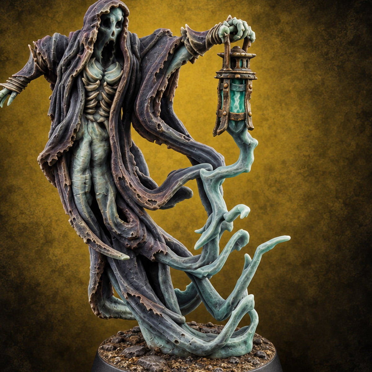 Screams Before Introductions Banshee Lantern Bearer A — painted concept preview (miniature supplied unpainted)