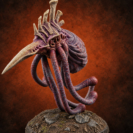 Beak First, Tendrils Trailing Grell Drone B — painted concept preview (miniature supplied unpainted)