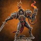 Confession Hours Are Over Warforged Spiked Champion C — painted concept preview (miniature supplied unpainted)