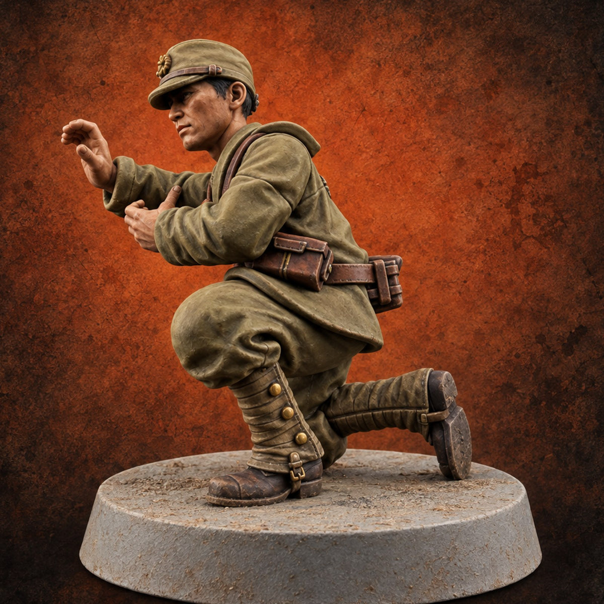 Prepare the Barrage Japanese Naval Howitzer Team C — painted concept preview (miniature supplied unpainted)
