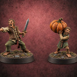 The Ammunition Is Still Fresh Halfling Pumpkin Launcher Operators — painted concept preview (miniature supplied unpainted)