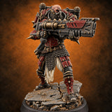 Sermons in Spikes Human Spiked Armoured Warrior A — painted concept preview (miniature supplied unpainted)