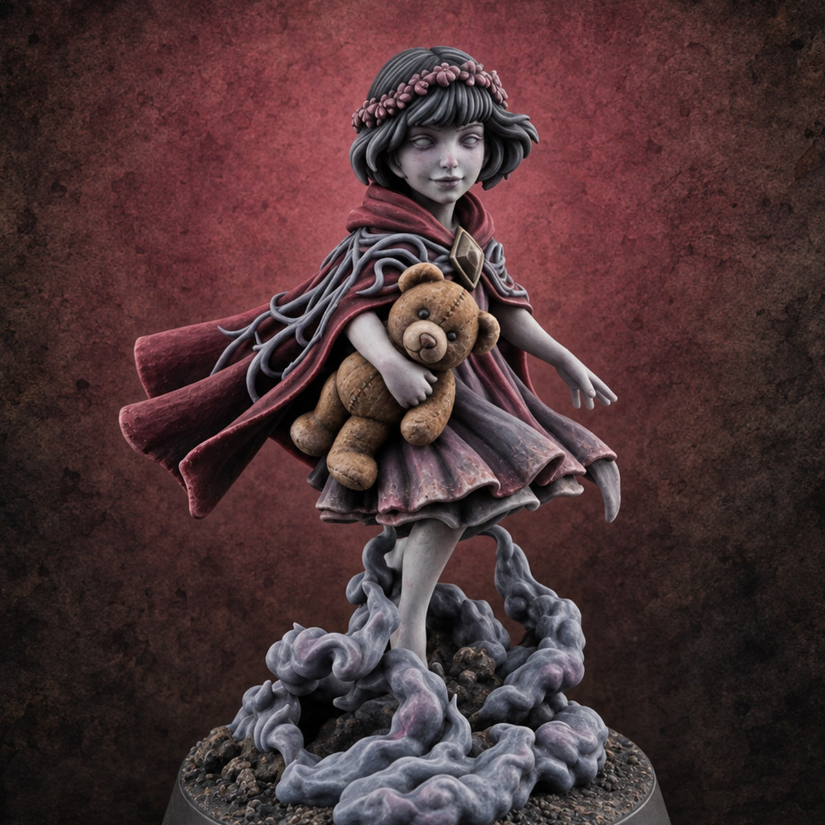 Clutching Comfort Ghost Child A — painted concept preview (miniature supplied unpainted)