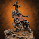 Dust Settles Behind the Pack Human Beast-Bike Rider C — painted concept preview (miniature supplied unpainted)