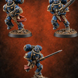 Drop Zone Reached Human Jump Pack Soldiers — painted concept preview (miniature supplied unpainted)