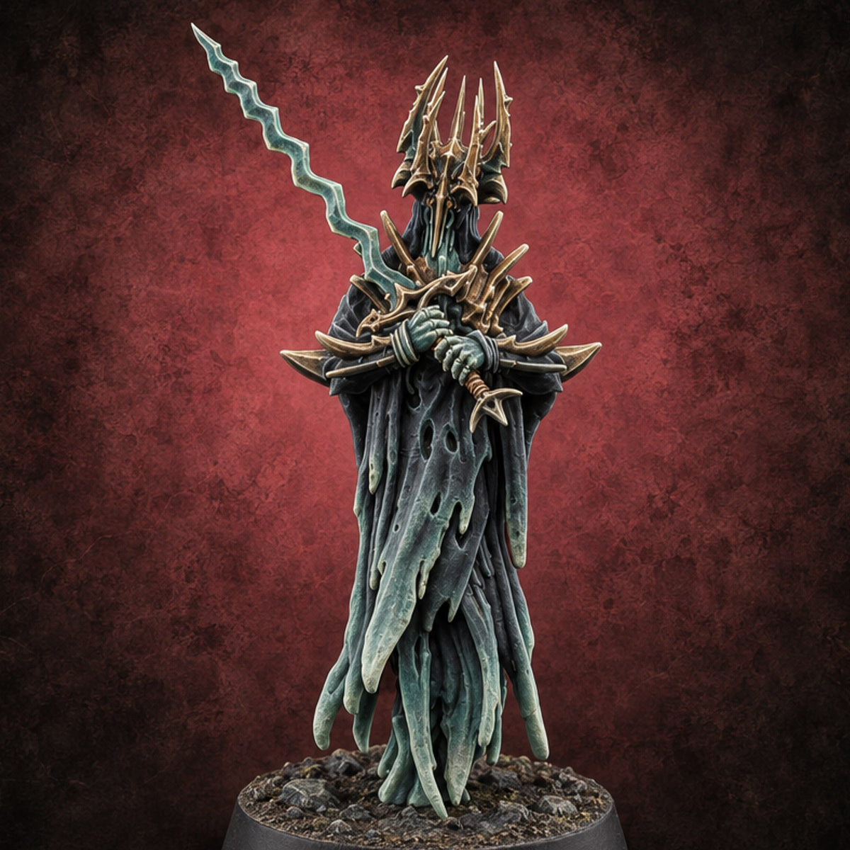 Crown Heavy, Conscience Light Wraith Sword Lord B — painted concept preview (miniature supplied unpainted)