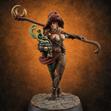 Brewing Trouble on Tiptoe Human Witch — painted concept preview (miniature supplied unpainted)