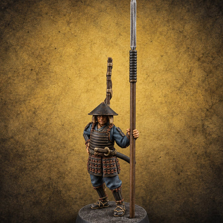 Standing Ready Human Ashigaru G — painted concept preview (miniature supplied unpainted)