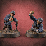 Bombs Away Human Naval Mortar Crew — painted concept preview (miniature supplied unpainted)