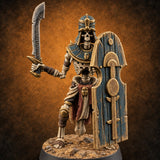 Dust and Sandstone Silence Skeleton Warrior B — painted concept preview (miniature supplied unpainted)