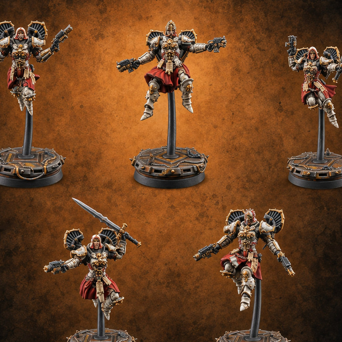 Prayers Descend Armed Human Jump Pack Warriors — painted concept preview (miniature supplied unpainted)