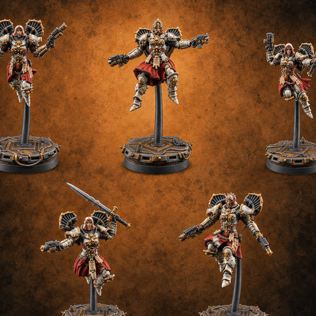 Prayers Descend Armed Human Jump Pack Warriors — painted concept preview (miniature supplied unpainted)