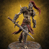 Ponytail Outlasted the Pulse Skeleton Sword Warrior C — painted concept preview (miniature supplied unpainted)