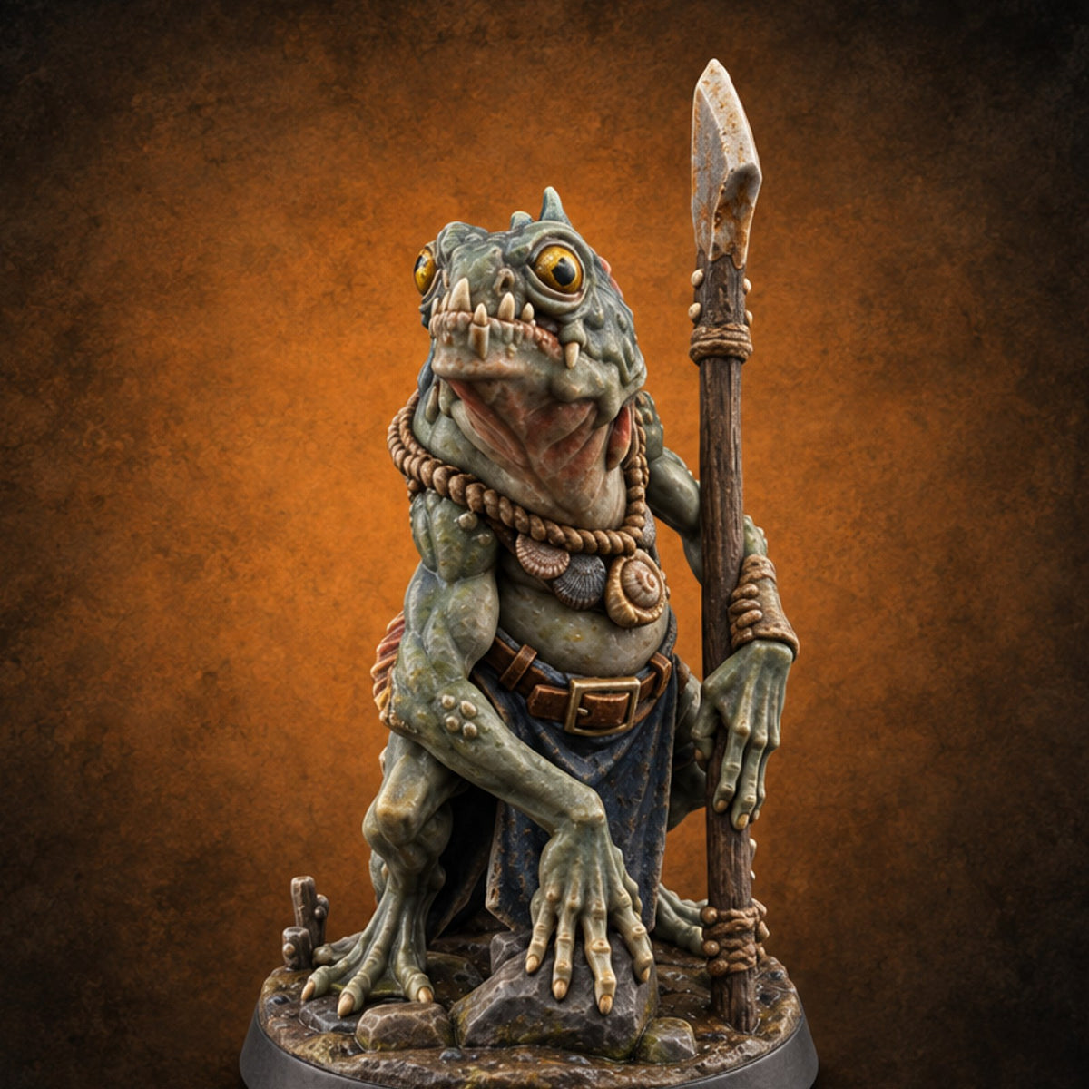 Dockside Rumours Have Gills Fisherman A — painted concept preview (miniature supplied unpainted)
