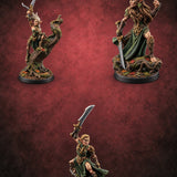 Sharp Ears, Sharper Tempers Wood Elf Warriors — painted concept preview (miniature supplied unpainted)