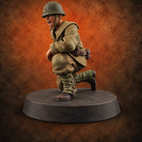 Working the Gun Japanese Naval Artillery Crewman D — painted concept preview (miniature supplied unpainted)