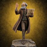 Footnotes Before Fear Human Scholar with Papers and Long Coat — painted concept preview (miniature supplied unpainted)
