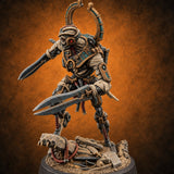 Crescent Crown, Wires Exposed Mummy Cybernetic Blade Warrior D — painted concept preview (miniature supplied unpainted)