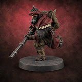 No Breath Breaks Formation Human Gas-Masked Soldier E — painted concept preview (miniature supplied unpainted)