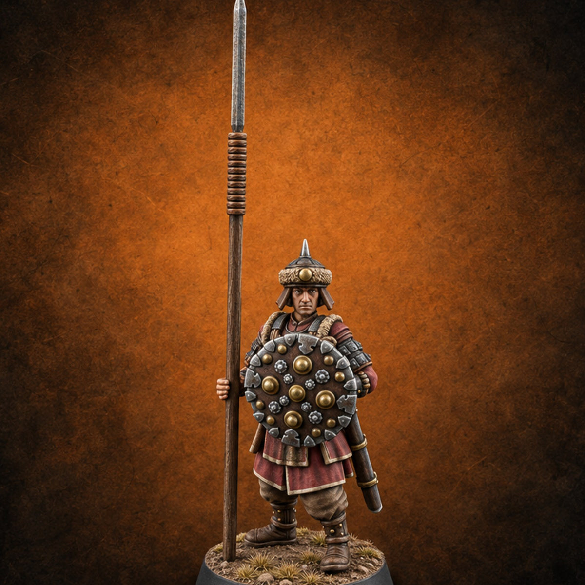 Pointed Opinions Human Steppe Spearman G — painted concept preview (miniature supplied unpainted)
