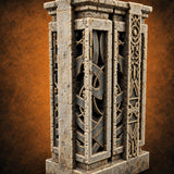 Filigree Fortifications Gothic Ornate Wall or Gate M — painted concept preview (terrain supplied unpainted)