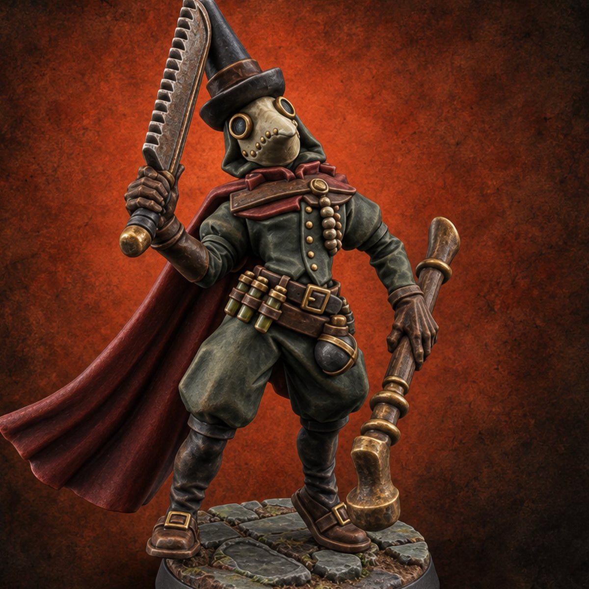 Fumigation Fees Extra Human Plague Doctor A — painted concept preview (miniature supplied unpainted)