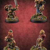 Second Breakfast Can Wait Halfling Adventurers — painted concept preview (miniature supplied unpainted)