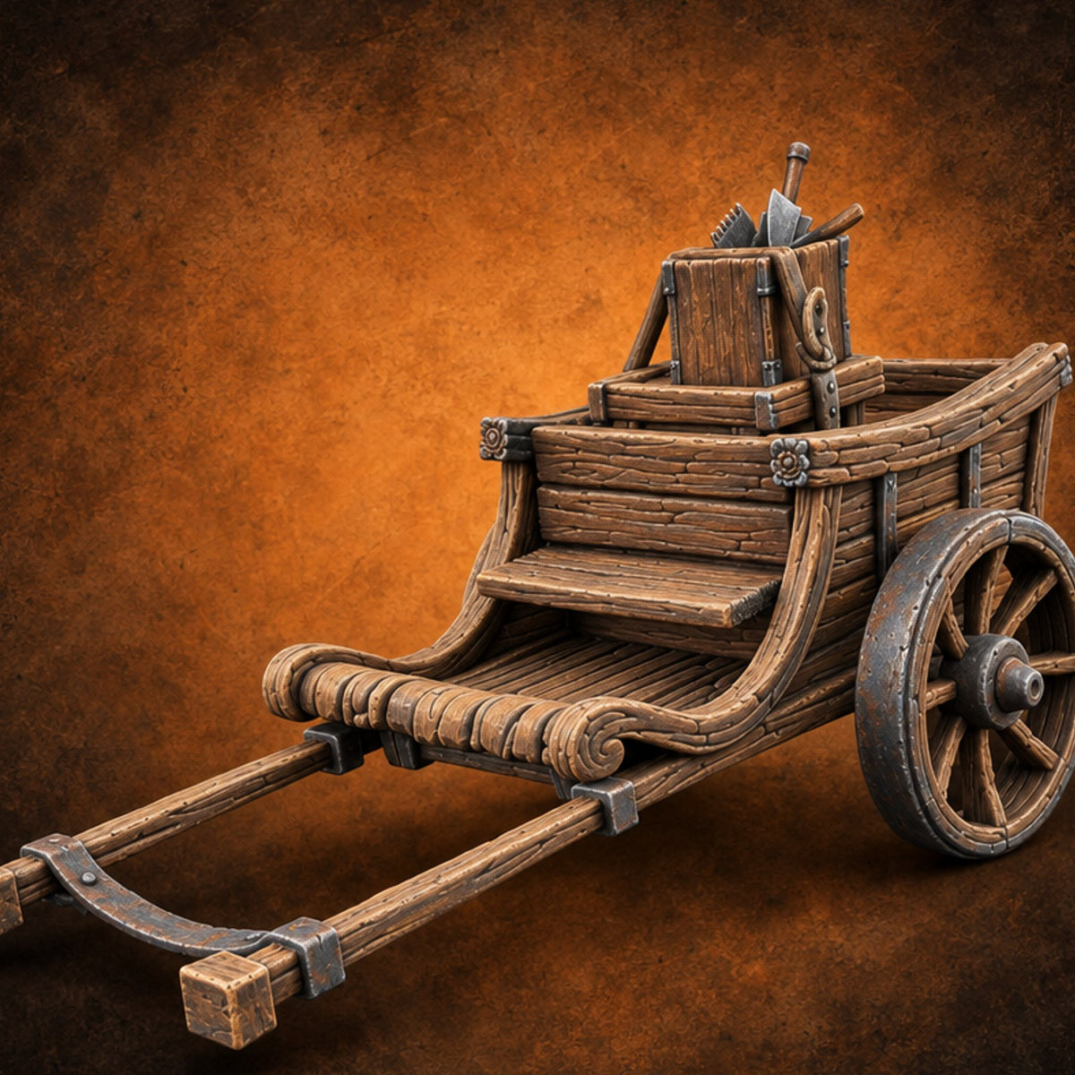 Everything Coming Up Roses Wooden Florist Market Piece A — painted concept preview (terrain supplied unpainted)