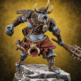 Hammer, Axe and Splintered Club Frost Giant Warrior C — painted concept preview (miniature supplied unpainted)