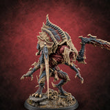 Ribbed Crests Over Rocky Ground Hook Horror Warrior C — painted concept preview (miniature supplied unpainted)